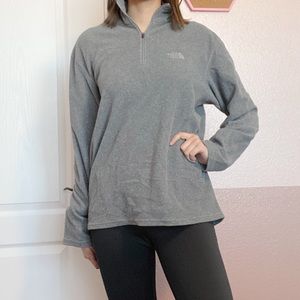 The North Face grey quarter zip fleece sweater